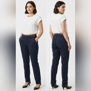 Banana Republic Chino High Rise Pants Women’s 14 Tall Navy Blue Straight NWT